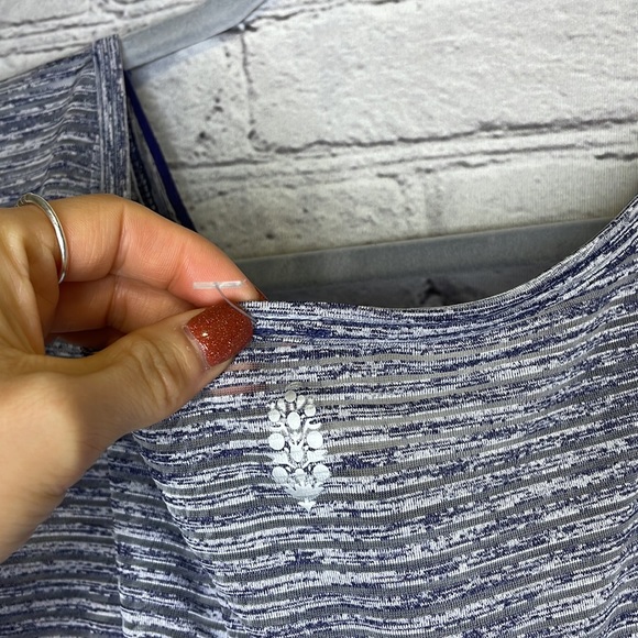 NWOT Free People Movement Cropped Cinched Muscle Tank - Navy Blue - Size Large - Picture 11 of 14